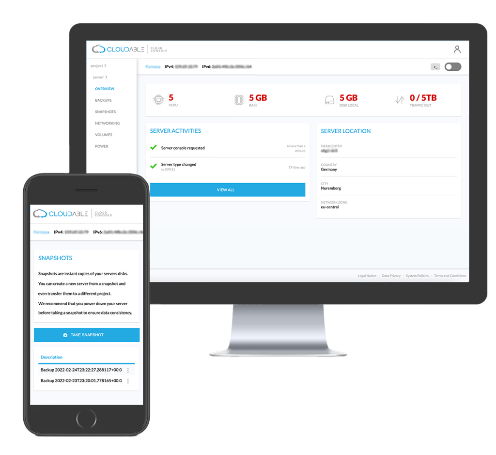cloudable console html development - web app console
