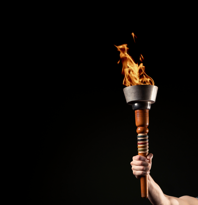 lit torch composition close up 1 -