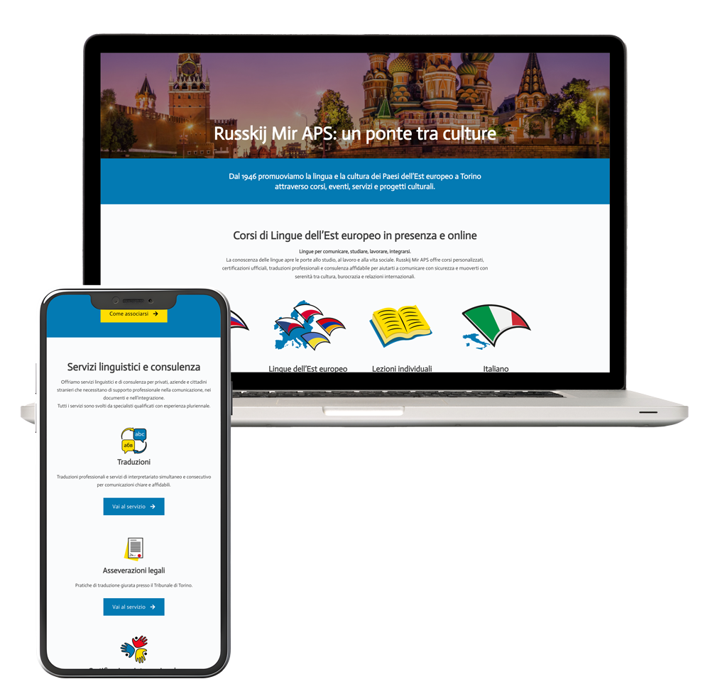 russkijmir realizzazione sito web - redesign sito associazione